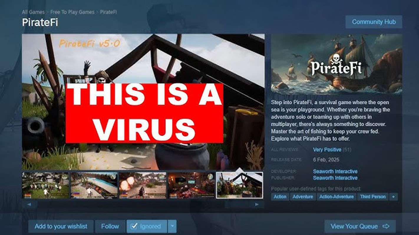 Valveは、マルウェアの懸念をめぐるSteam Game Piratefiを廃止し、影響を受けるすべてのユーザーに通知します