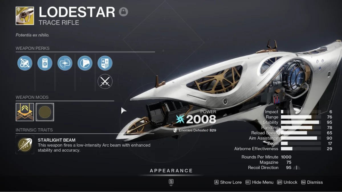 Destiny 2：Lodestar God Roll＆How To Get